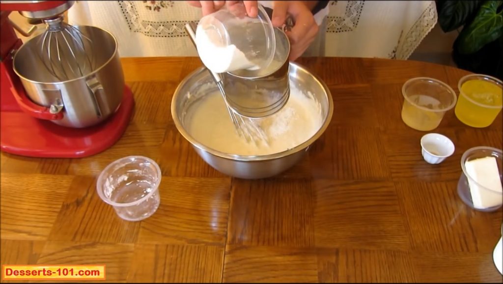 Add all-purpose flour to sifter.